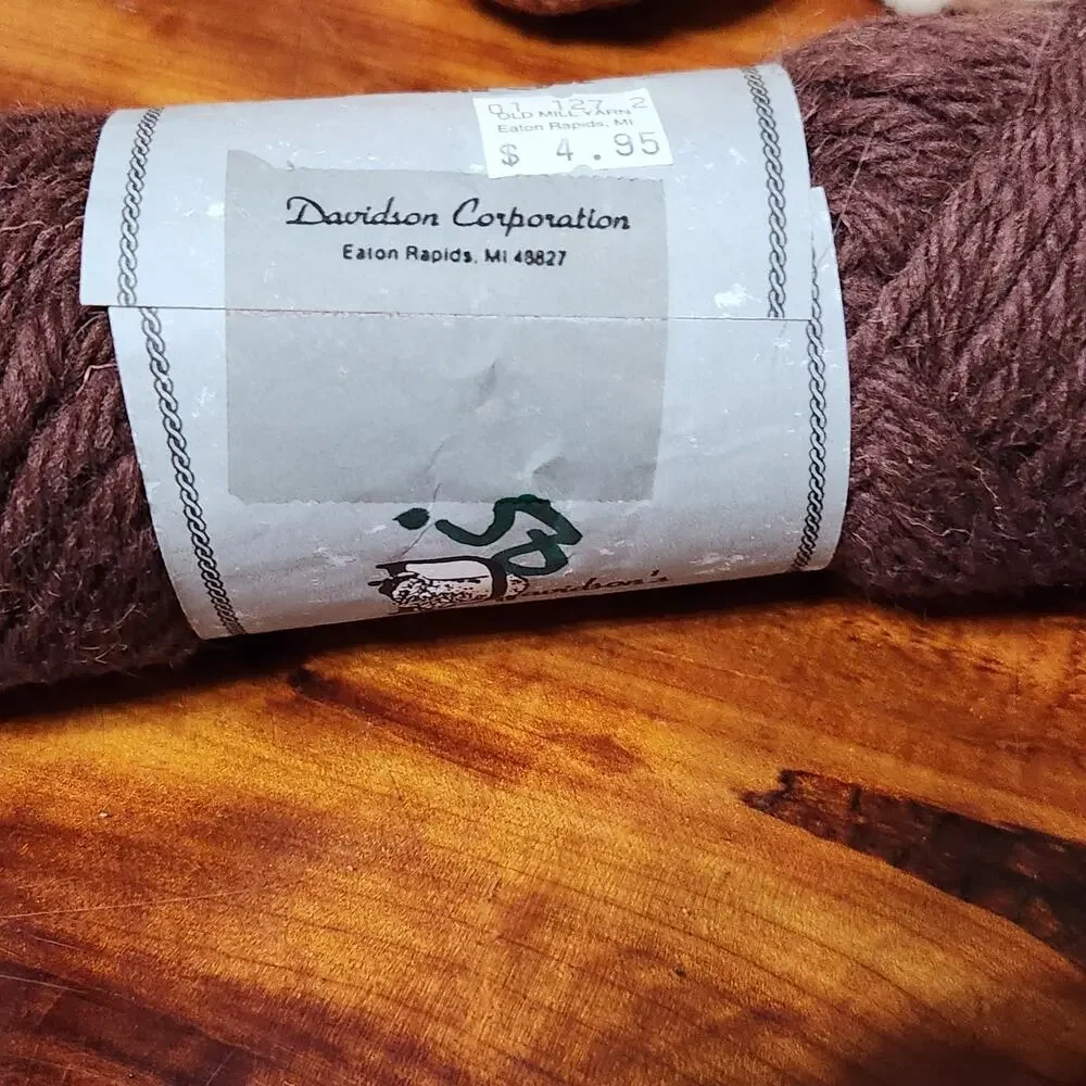 6 Skeins Yarn 100% Virgin Rug Wool Vintage Made USA 100 G 3.5 Oz 70 Yards